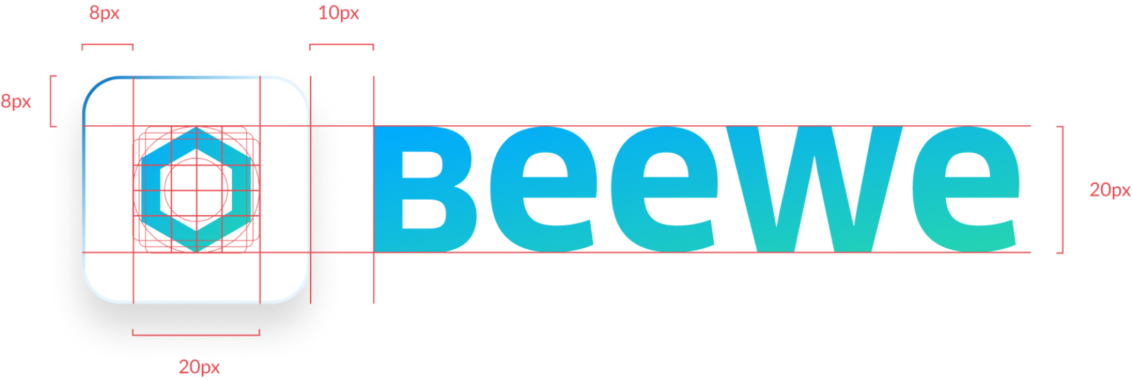 Beewe's logo spacings