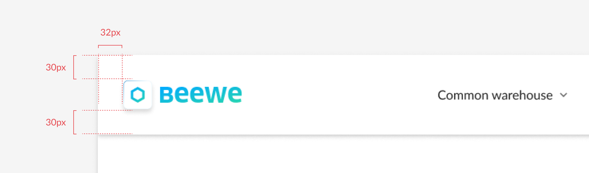 Bewee logotype spacings example