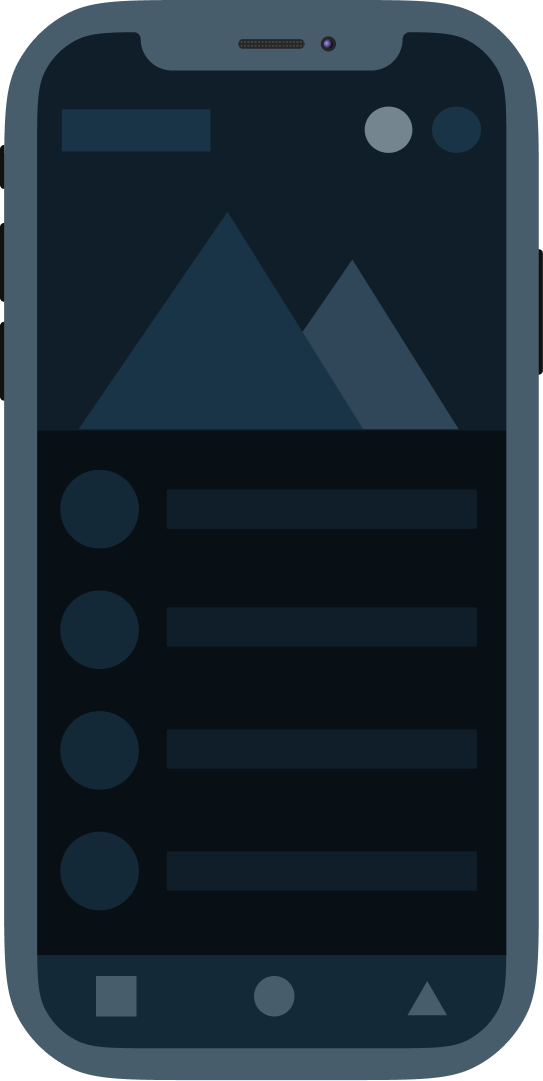 Phone with dark interface